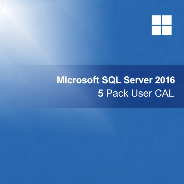 MICROSOFT SQL SERVER 2016 - 5 PACK USER CAL