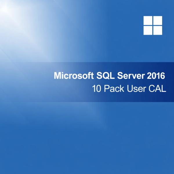 Microsoft SQL Server 2016 - 10 Pack User CALs