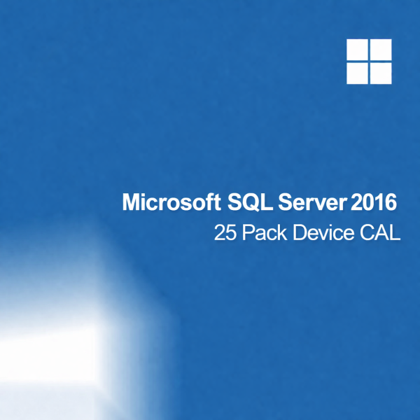 MICROSOFT SQL SERVER 2016 - 25 PACK USER CAL
